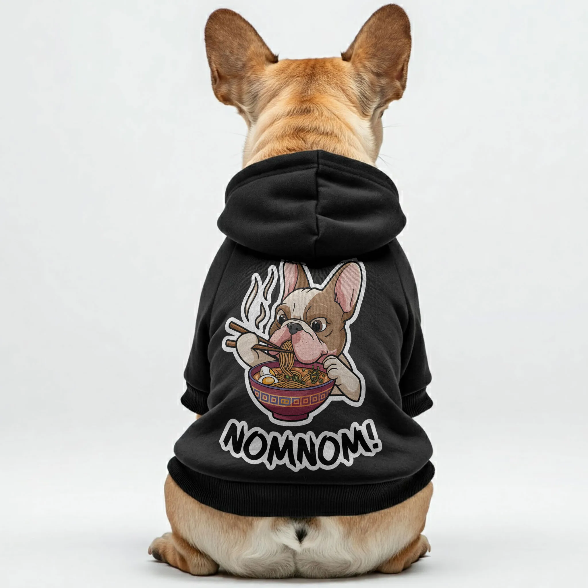 Nomnom! - Personalized French Bulldog Hoodies with Funny Quotes – Stylish, Cozy, and Premium 100% Cotton