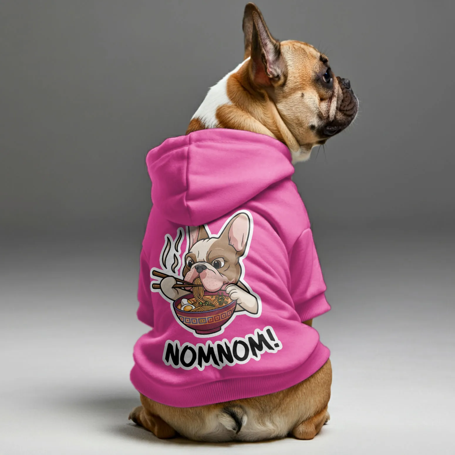 Nomnom! - Personalized French Bulldog Hoodies with Funny Quotes – Stylish, Cozy, and Premium 100% Cotton