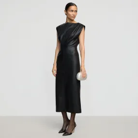 Nova Structured Vegan Leather Dress