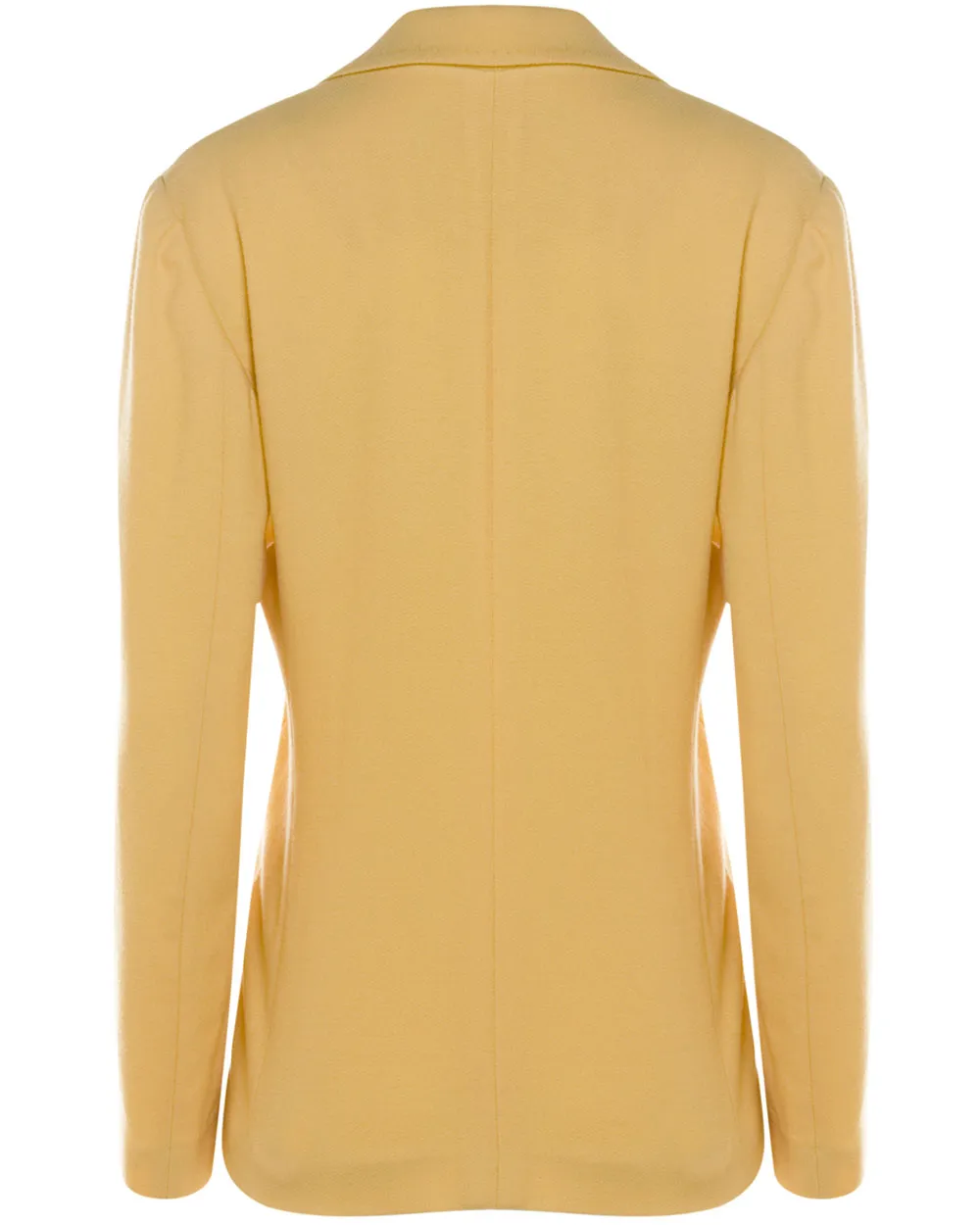 Pale Yellow Cashmere Single Button Jacket