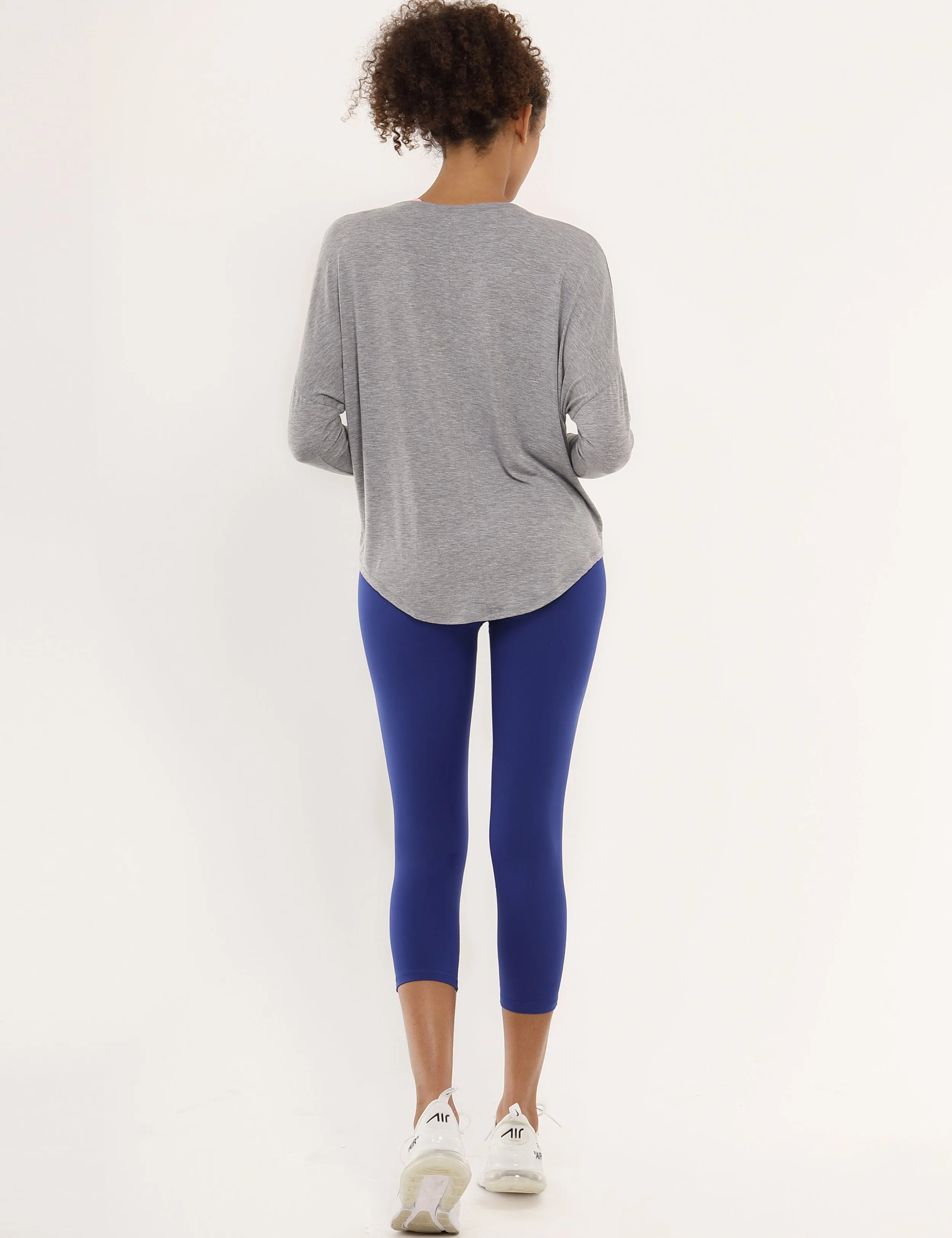 Pilates Batwing Tunic Tops heathergray_Pilates