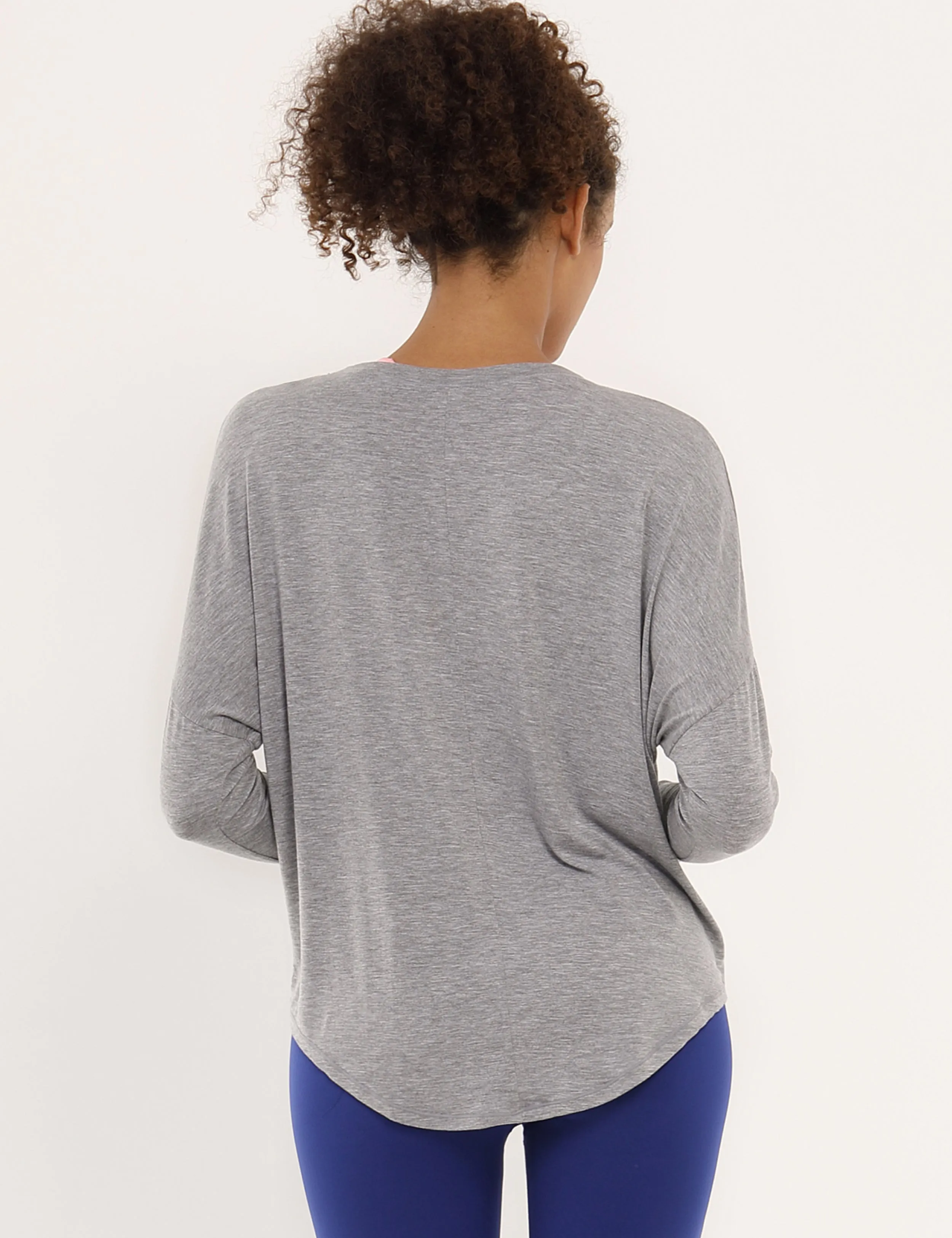 Pilates Batwing Tunic Tops heathergray_Pilates