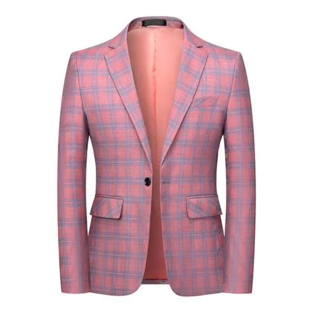 Plaid Slim Fit Blazers