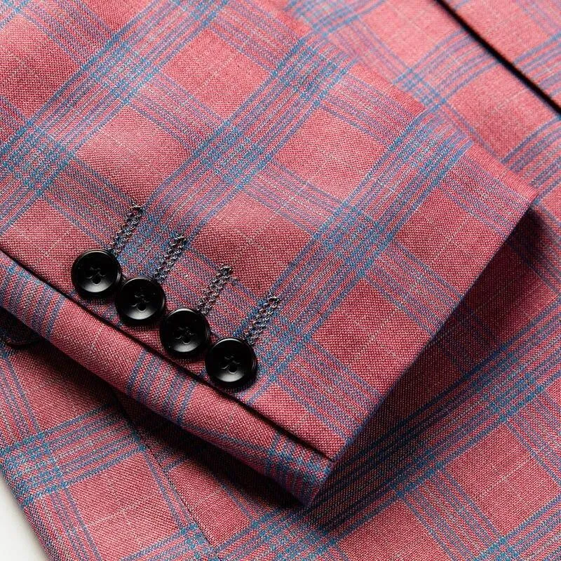 Plaid Slim Fit Blazers