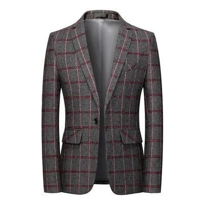 Plaid Slim Fit Blazers