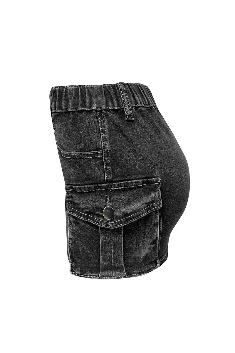 QN0208 Stretch Denim Mini Skirt