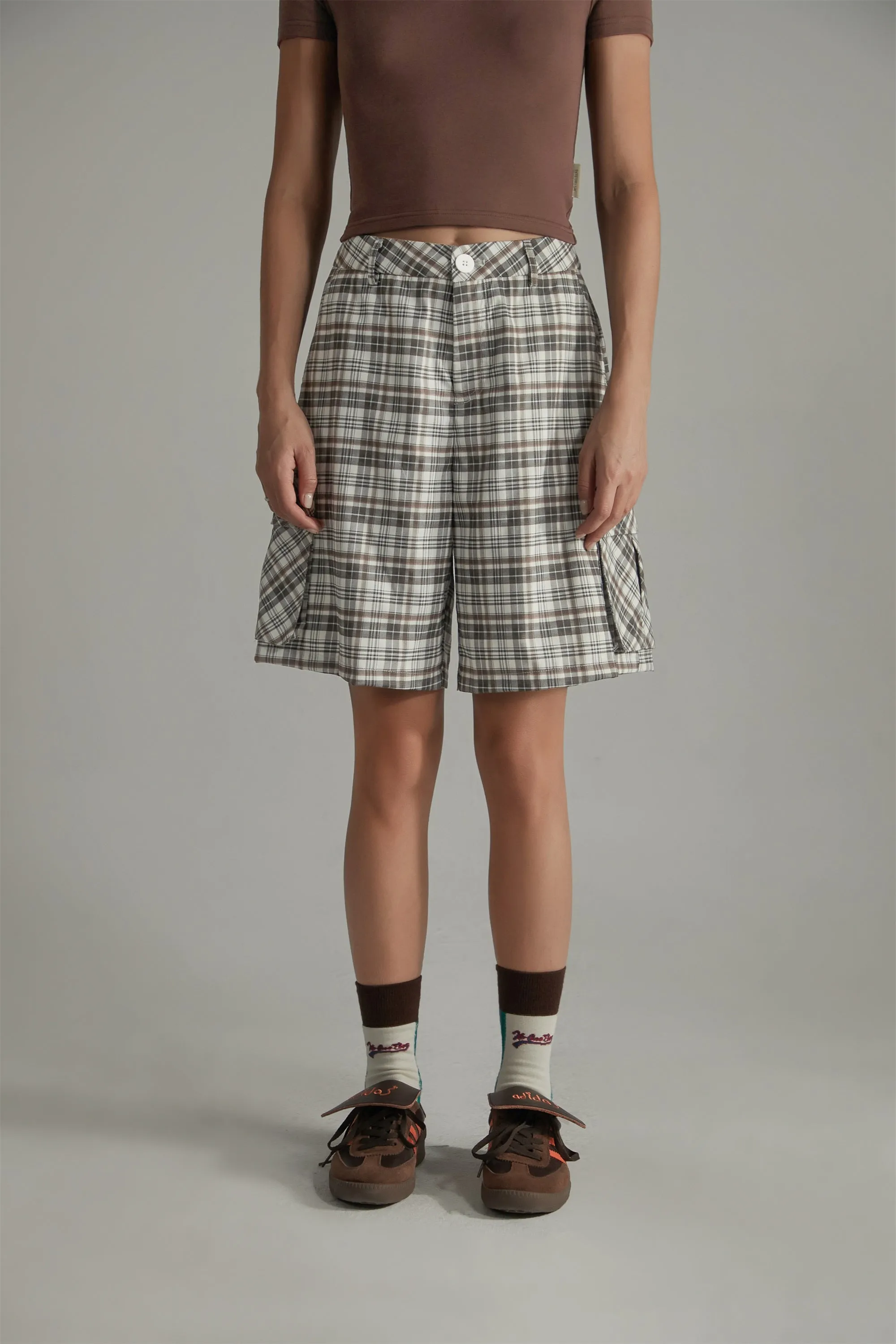 Retro Checked Color Loosefit Daily Shorts