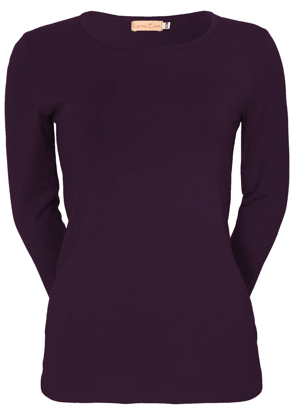 Round Neck Top Dark Purple