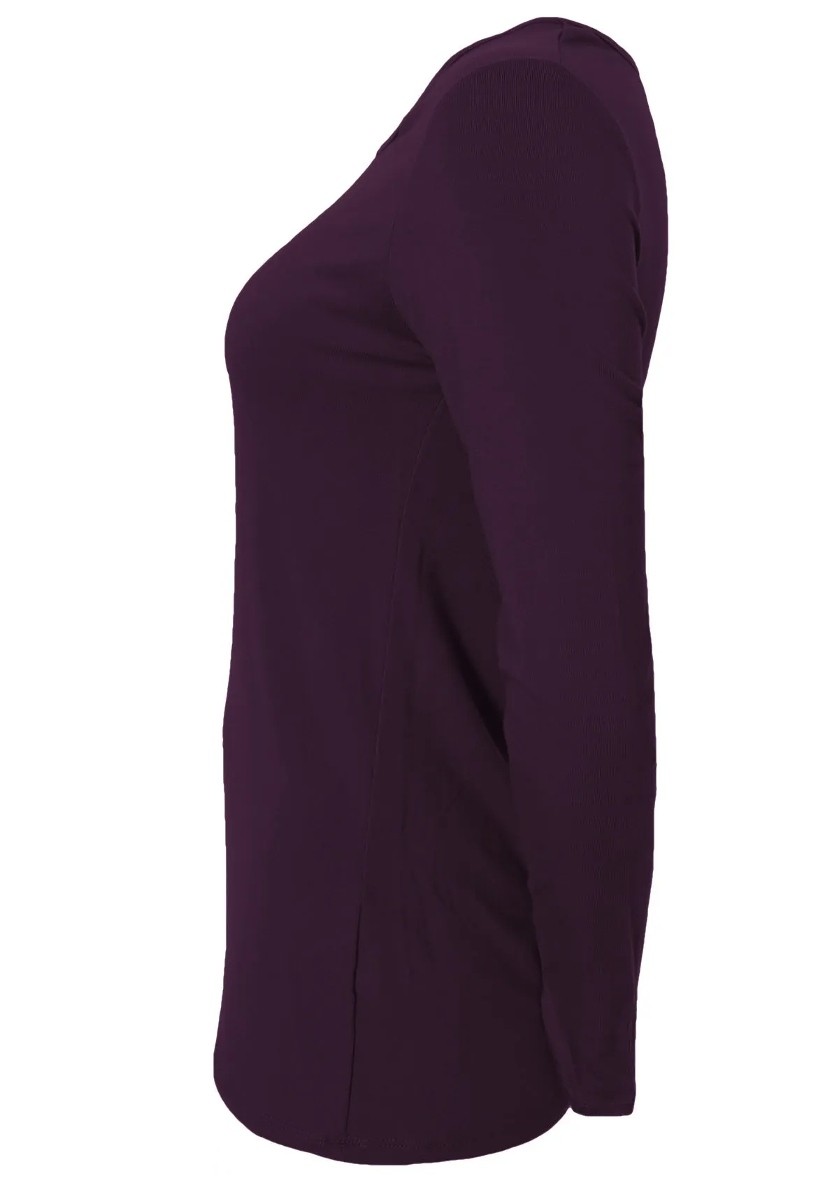 Round Neck Top Dark Purple