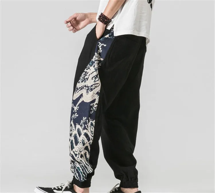 Samo Zaen Collection Linen Solid Pants Jogger Casual Loose