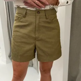 Somebody's Story Tailored Short - Army Green