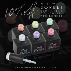 Spring 2024 Semi Sheer Sorbet Gel Polish Collection 6pk | Ugly Duckling