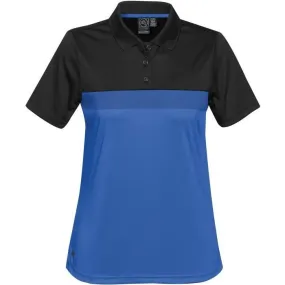 Stormtech Women's Azure Blue/Black Equinox Performance Polo