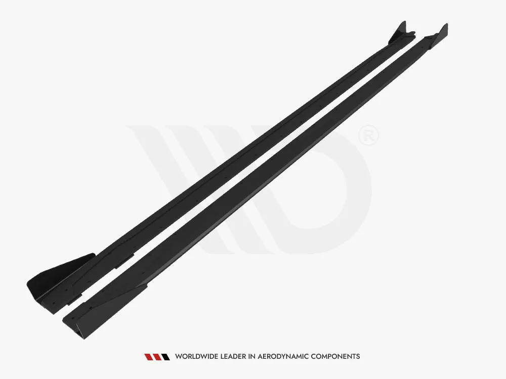 Street PRO Side Skirts Diffusers   Flaps Audi S3 Sportback / A3 S-Line Sportback 8Y Facelift