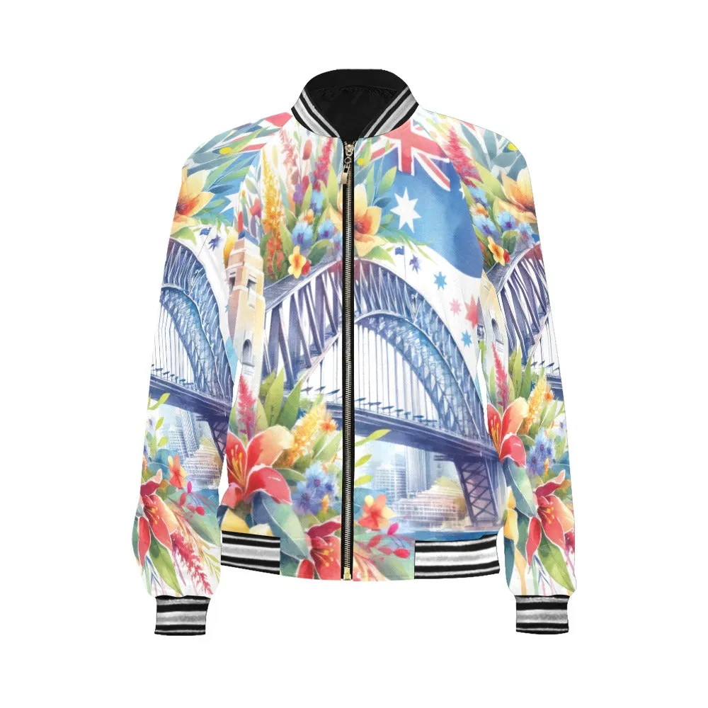 Sydney Harbour Bridge awd1315 Bomber Jacket for Women