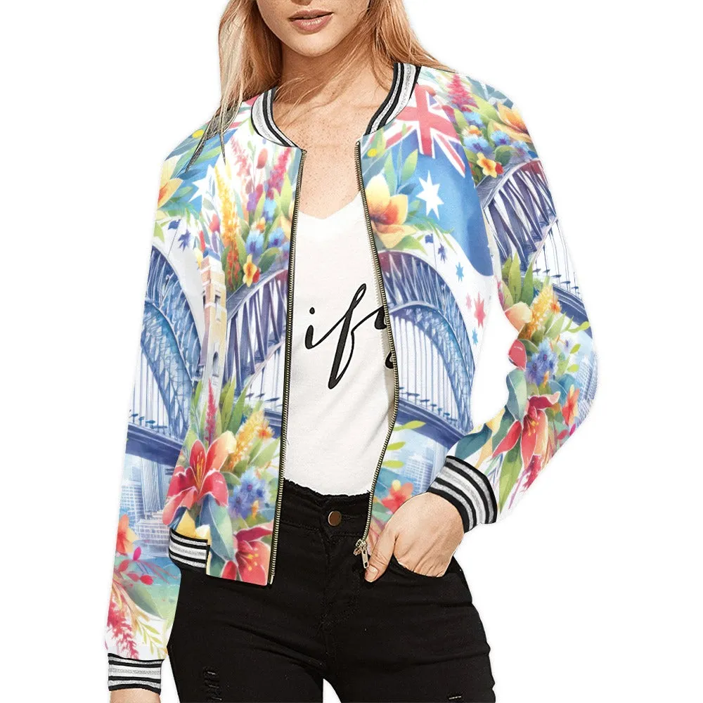 Sydney Harbour Bridge awd1315 Bomber Jacket for Women