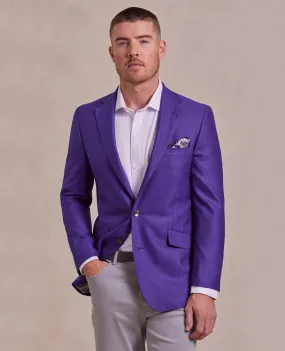 The Cameron - Herringbone Jacket - Purple