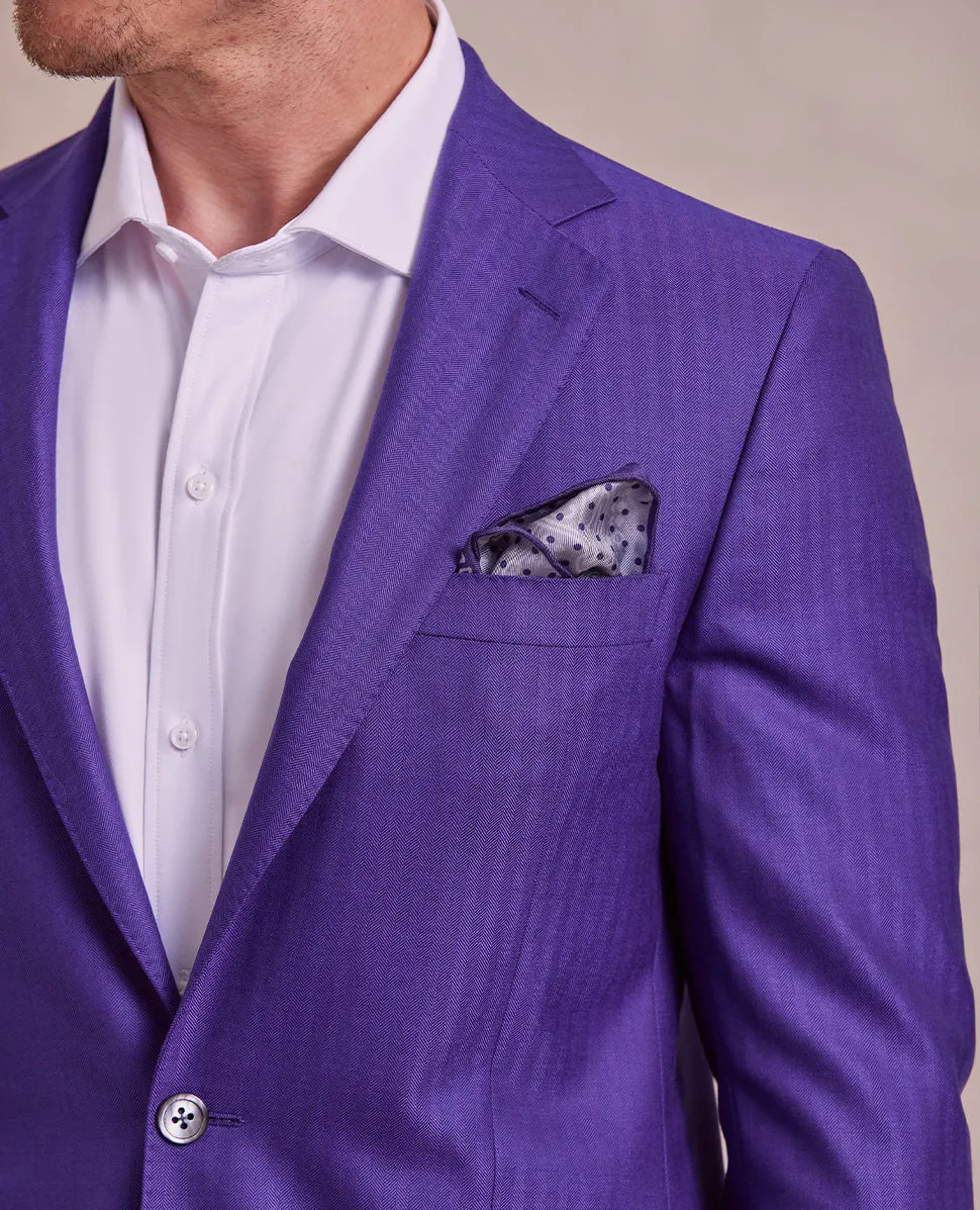 The Cameron - Herringbone Jacket - Purple