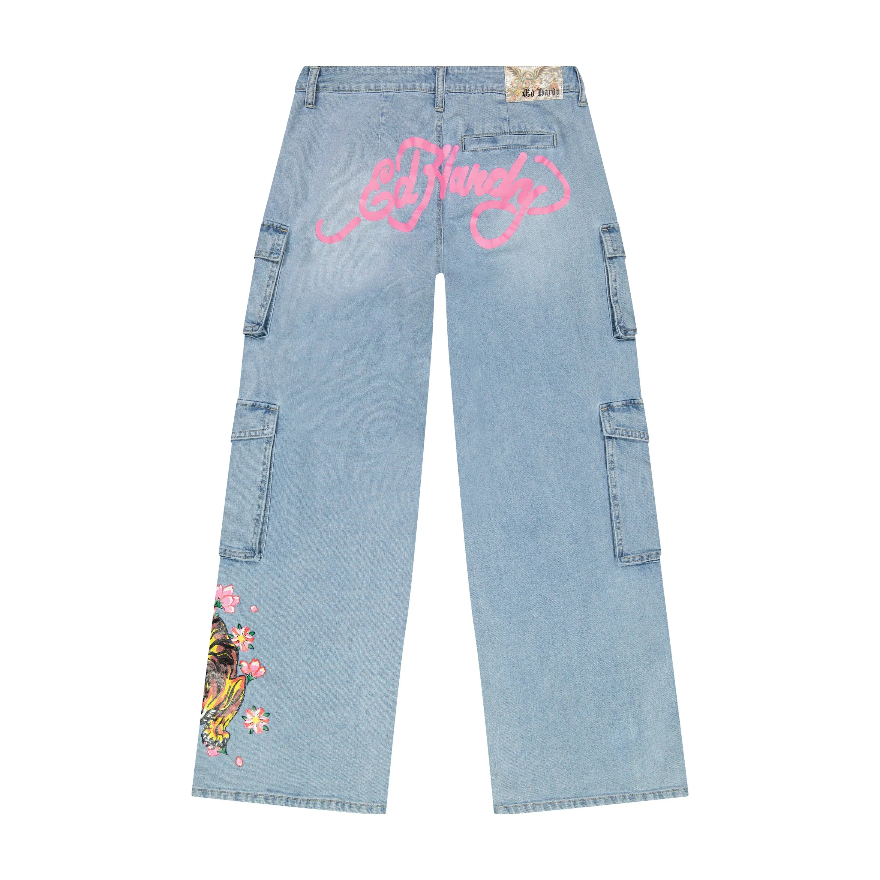 Tiger Flowers Cargo Jean