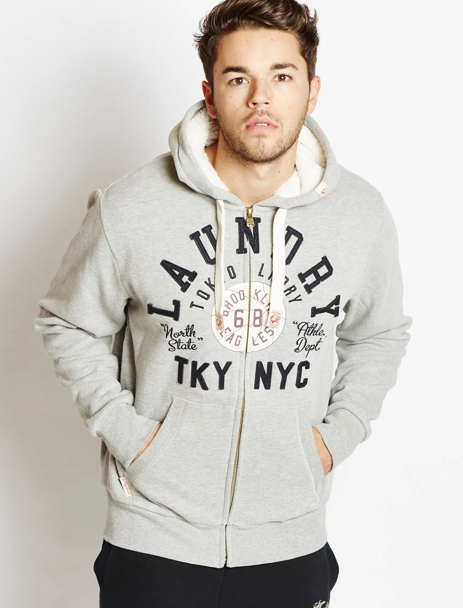 Tokyo Laundry Cottonwood blue hoodie