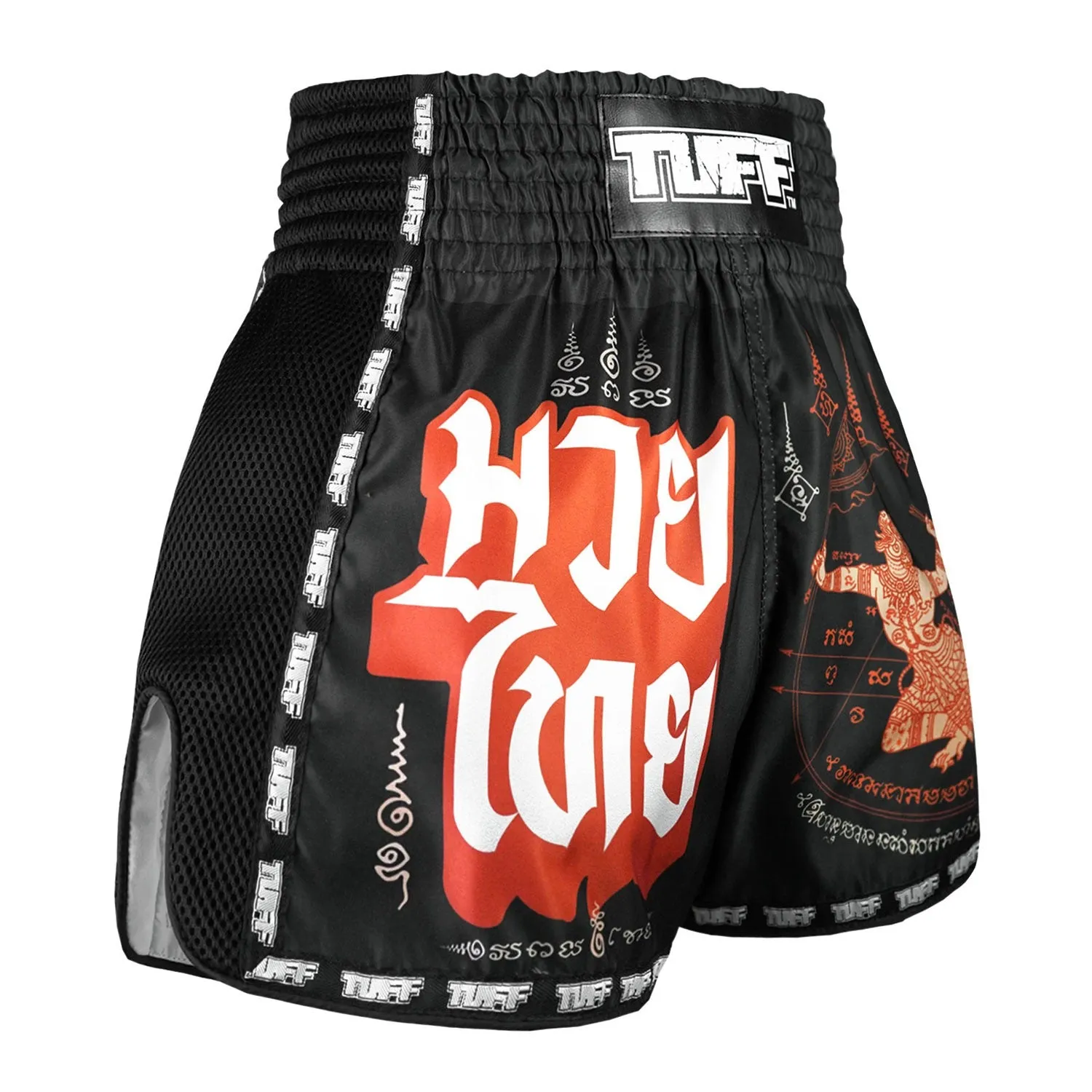 TUFF Muay Thai Shorts Hanuman Flying MSC102 Kickboxing Retro