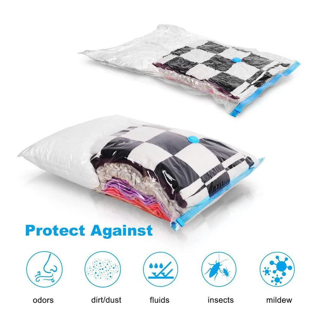 Vacuum Reusable Compression Bag For Storage Organizing Clothes