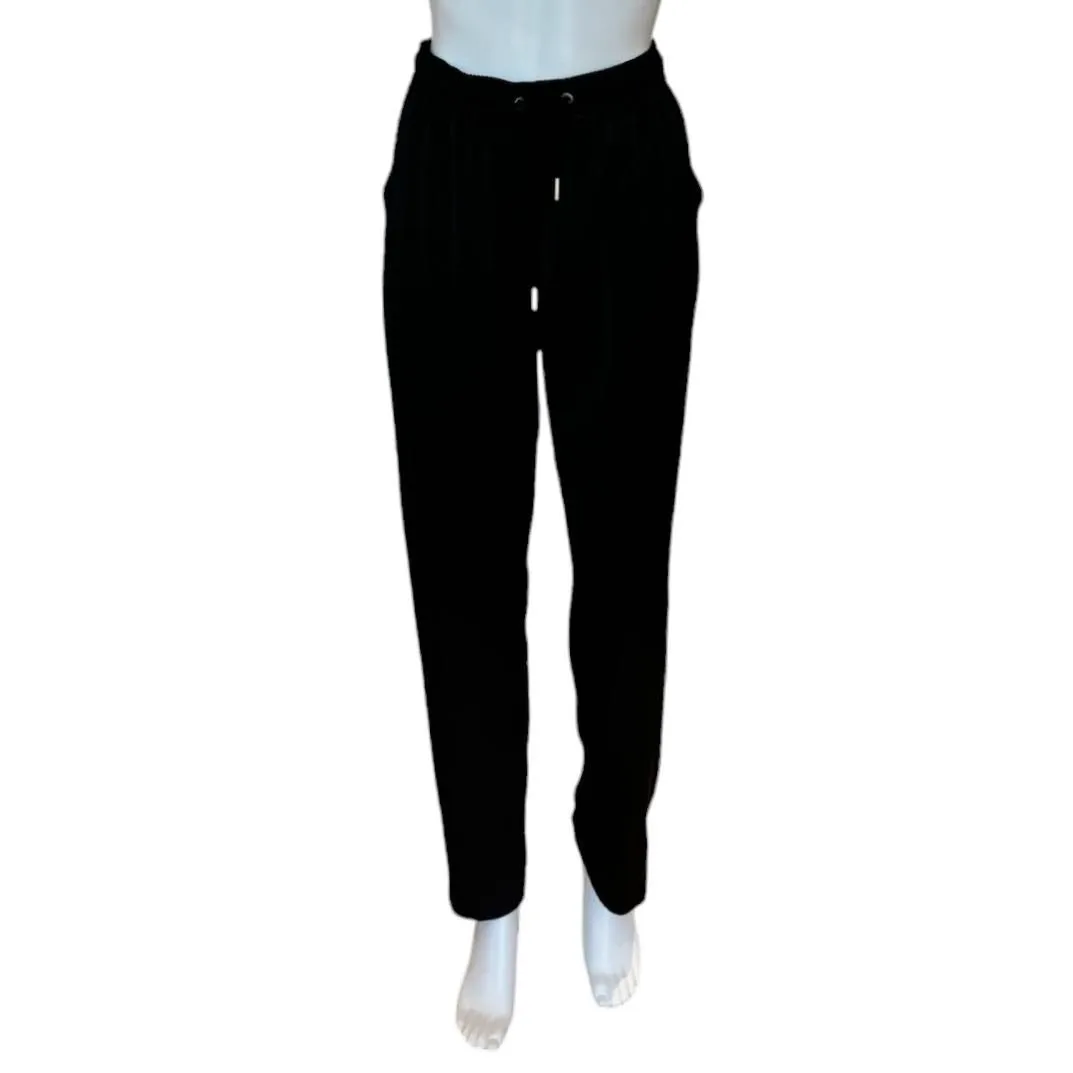 Vera Satin Jogger Pants | Black