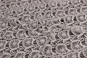 White Traditional Cotton Lace Fabric