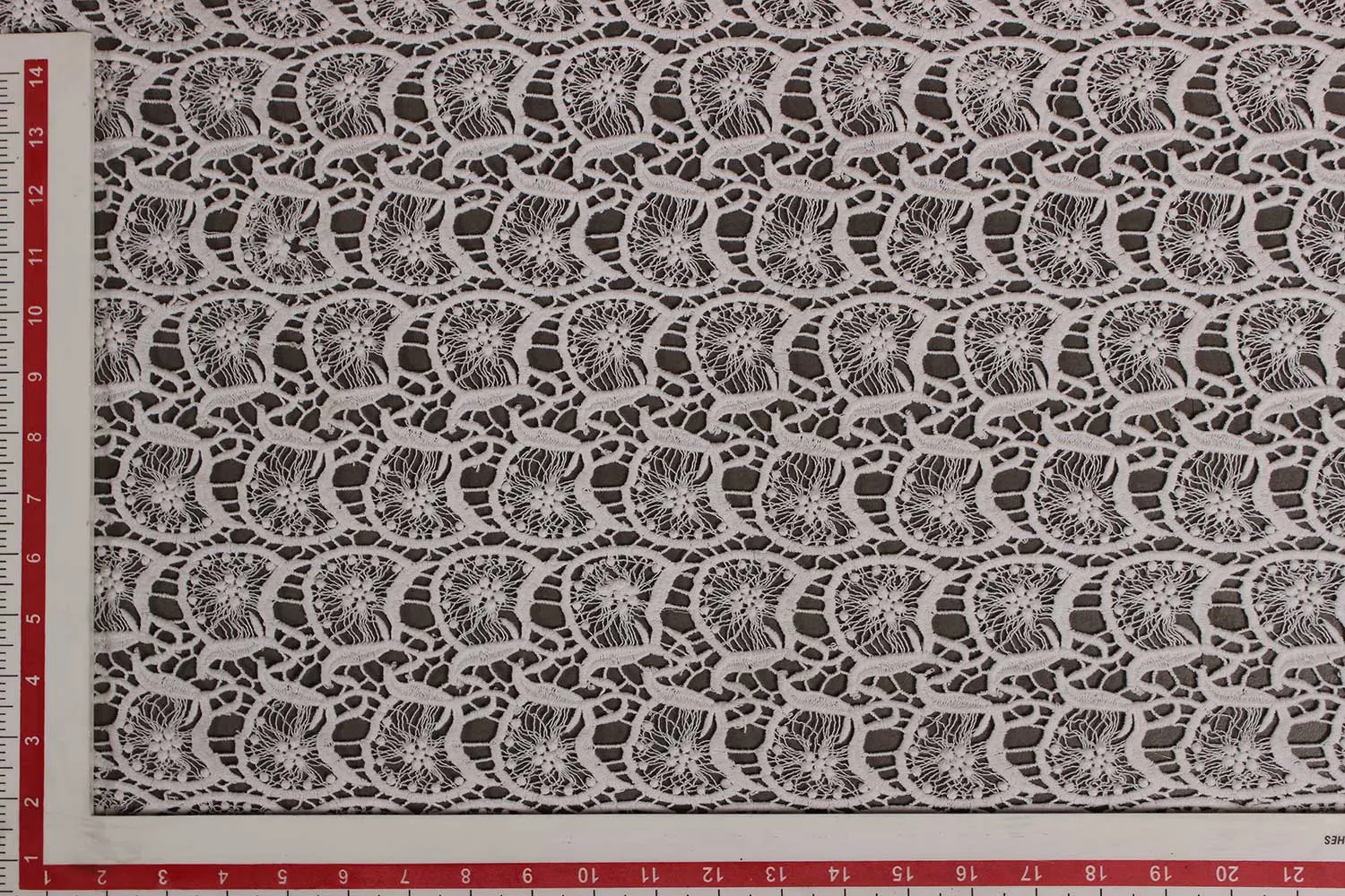 White Traditional Cotton Lace Fabric