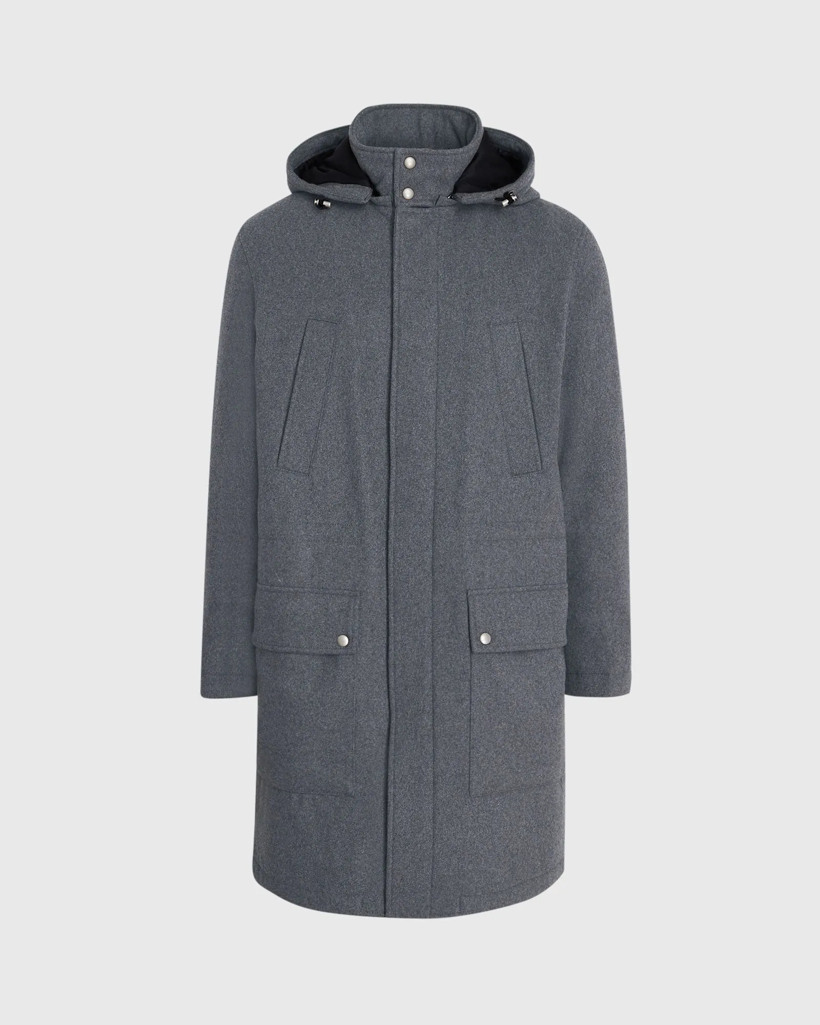 Wool Blend Padded Parka