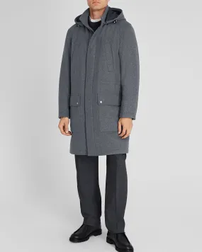 Wool Blend Padded Parka