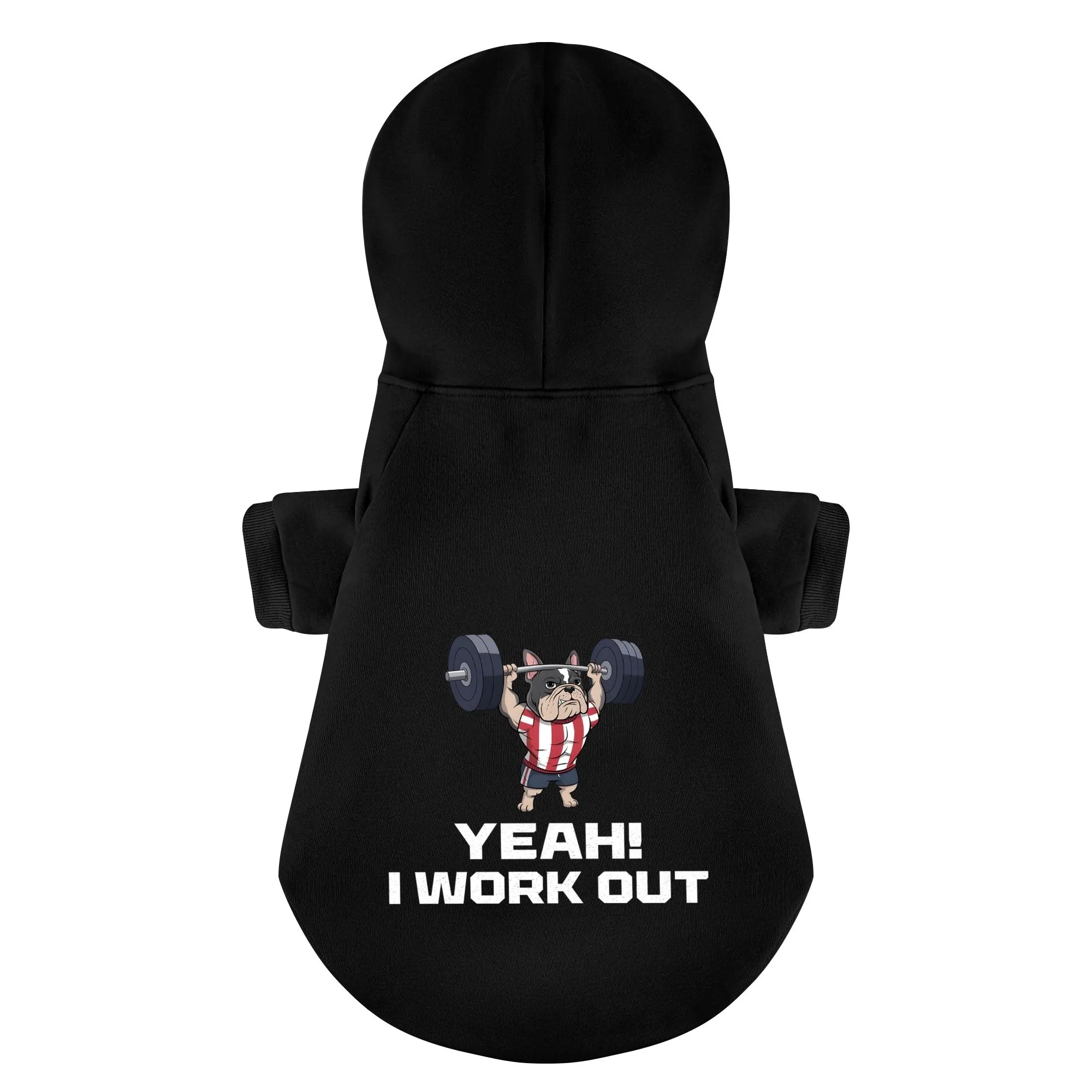 Yeah i Work out - Personalized French Bulldog Hoodies with Funny Quotes – Stylish, Cozy, and Premium 100% Cotton