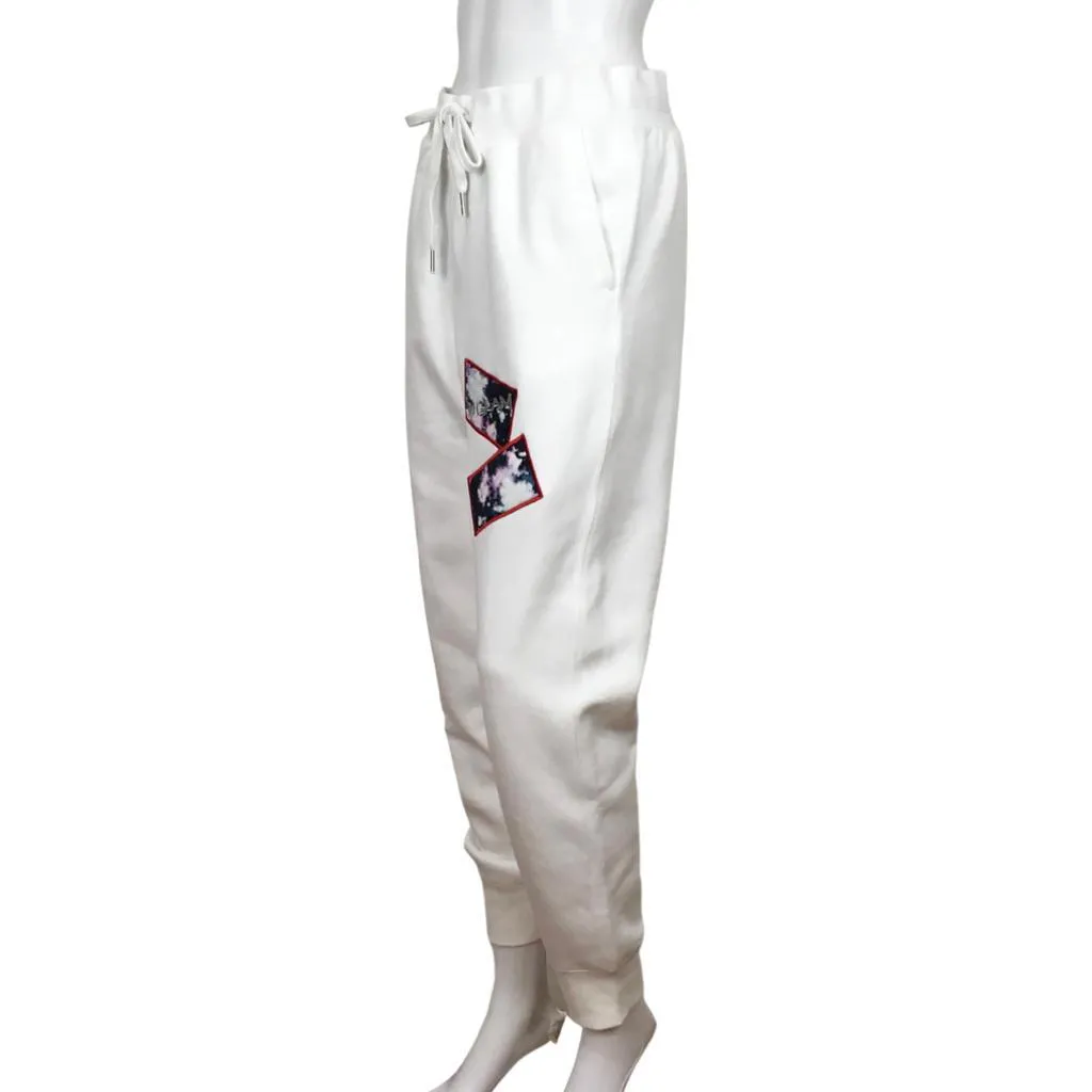 YJGLAM Women's Imagen Desing Jogger Pants Size S White Color