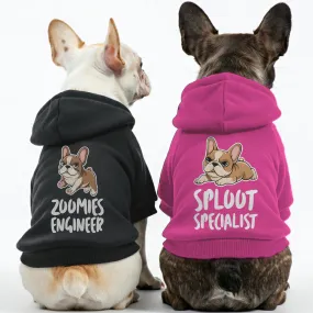 Zoomies Engineer and Sploot Specialist - Matching French Bulldog Hoodies – Stylish, Cozy & Personalized!